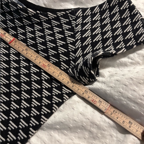 Zara Black and White Geometric Midi Dress Large - Picture 5 of 7